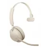 Jabra Evolve2 65 USB-C UC Mono - Beżowy, Bezprzewodowy, Biuro/Centrum telefoniczne, 20 - 20000 Hz, 99,2 g, Słuchawka, Beżowy