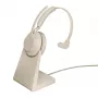 Jabra Evolve2 65 USB-C UC Stacja ładująca Mono - Beżowy, Bezprzewodowy, Biuro/Centrum telefoniczne, 20 - 20000 Hz, 99,2 g, Słuchawki, Beżowy