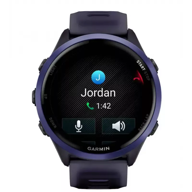 Smartwatch GARMIN Forerunner 570 47 mm — 1.4 cal AMOLED 454×454, ekran dotykowy, Wi‑Fi, GPS, 8 GB, fioletowy, 50 g