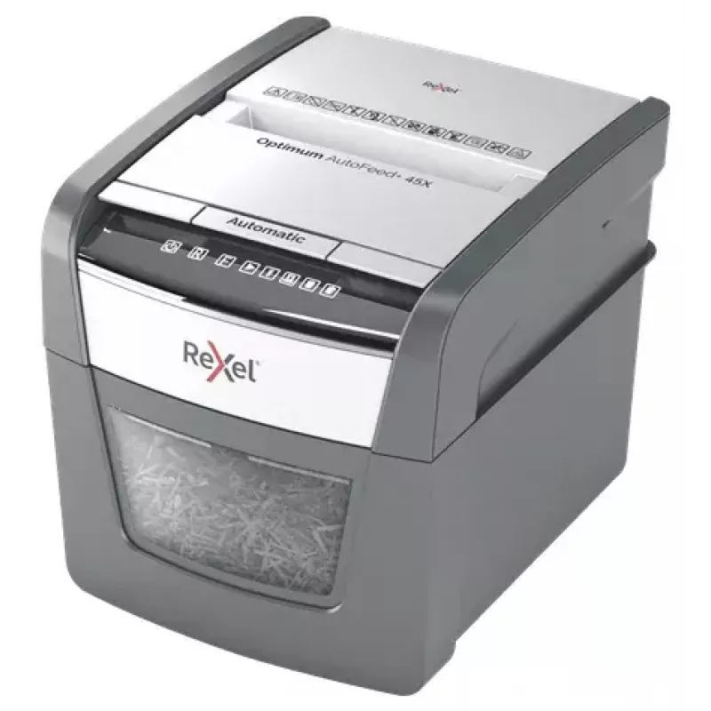 Rexel Optimum AutoFeed 45X Automatyczna niszczarka dokumentów z cięciem poprzecznym P4