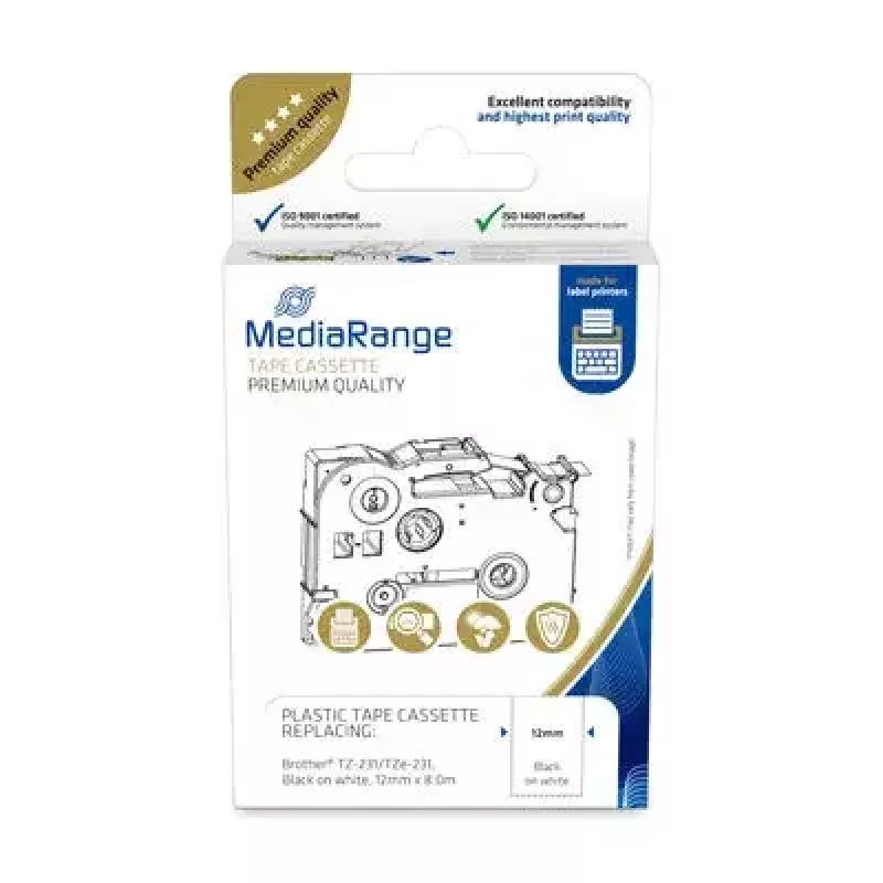 Kaseta z taśmą plastikową MediaRange TZ-231