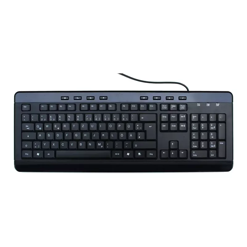 Klawiatura MediaRange MROS102 Universal USB QWERTZ angielska czarna