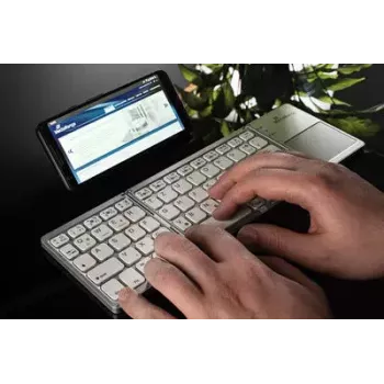 Klawiatura MediaRange MROS133 Office Bluetooth QWERTZ niemiecko-szwajcarski srebrny