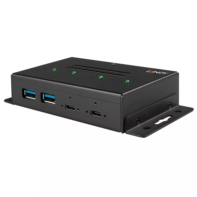 USB Hub Lindy 4 Port USB 3.2 Gen 2 Type C Metal Hub