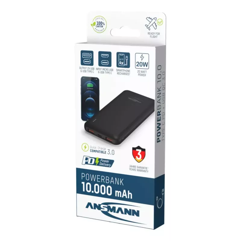 Przenośna bateria Ansmann PB320PD 10000 mAh