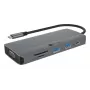 Stacja dokująca ICY BOX IB-DK4040a-CPD — 10-w-1 USB-C, HDMI 4K60Hz, VGA, 3×USB-A, Gigabit LAN, PD 100W, SD/MicroSD, aluminium
