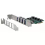 EXSYS 4-Port USB 3.2 Gen 1 PCIe Card z własnym zasilaniem 3A Renesas