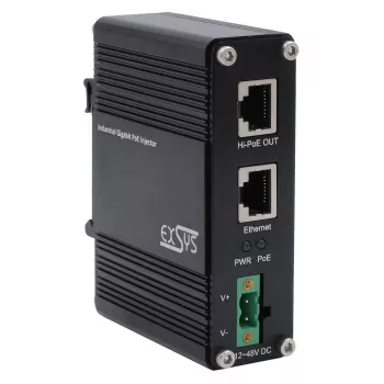 EXSYS PoE++ Gigabit Injector 60W -40°C do +80°C