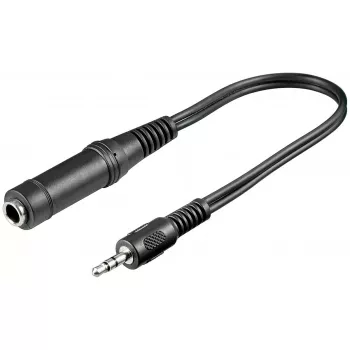 Adapter słuchawkowy Goobay 3,5 mm męski na 6,35 mm żeński 0,2 m
