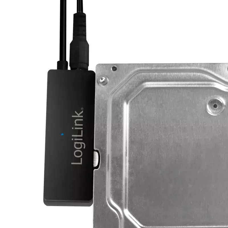 LogiLink Adapter USB 3.0 to SATA with OTB - Speicher-Controller mit Datenanzeige, Netzanzeige, OneTouchEasy-Button (OTB) - SATA 3Gb/s - 3 Gbit/s - USB