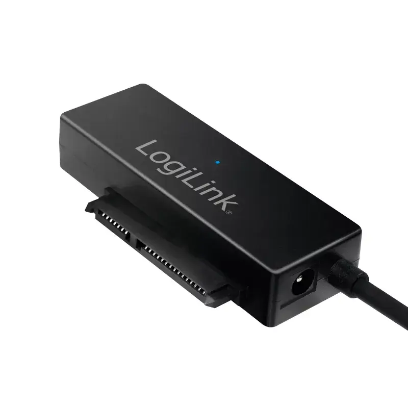 LogiLink Adapter USB 3.0 to SATA with OTB - Speicher-Controller mit Datenanzeige, Netzanzeige, OneTouchEasy-Button (OTB) - SATA 3Gb/s - 3 Gbit/s - USB