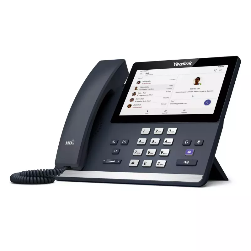 Telefon IP Yealink MP56 Microsoft Teams Edition — 7-calowy ekran dotykowy pojemnościowy, Android, Gigabit Ethernet, PoE, Bluetooth, słuchawka przewodowa