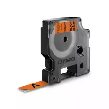 Autentyczne etykiety DYMO D1 Durable | Czarny nadruk na pomarańczowej taśmie | 12 mm x 3 m | Wysokowydajna taśma etykietująca do drukarek etykiet LabelManager