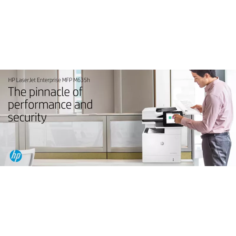 HP LaserJet Enterprise MFP M635h, Laser, Drukowanie mono, 1200 x 1200 DPI, Kopiowanie mono, A4, Czarny, Biały