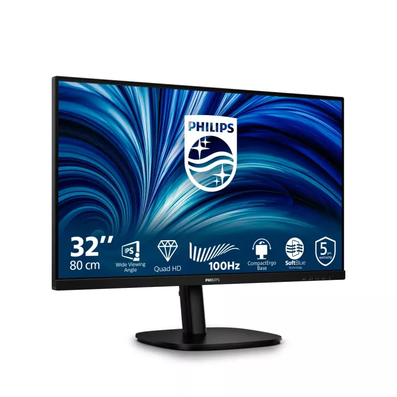 Monitor komputerowy Philips 3000 series 32B2N3500/00 80 cm (31,5 cala) 2560 x 1440 pikseli Quad HD LCD Czarny