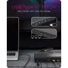 ICY BOX Stacja dokująca 17-w-1, sześć wyjść wideo, przewodowa, USB 3.2 Gen 2 (3.1 Gen 2) Typu-C, 140 W, 3.5 mm, 10,100,1000,2500 Mbit/s, Czarny