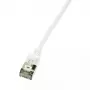 Kabel sieciowy LogiLink CQ9011S RJ-45 Cat6a 0.3 m biały