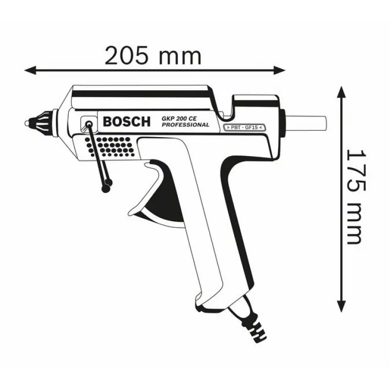 Bosch GKP 200 CE Opalarka do kleju na gorąco Niebieska 500 W
