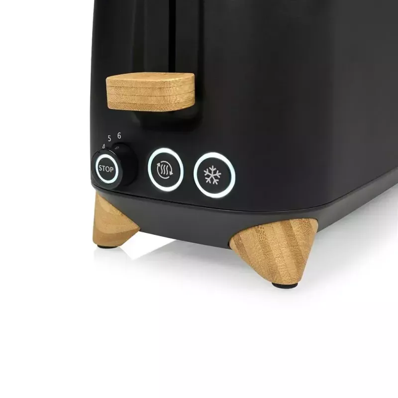 Toster Princess 142361 2 kromki 1000 W Czarny Srebrny Drewno