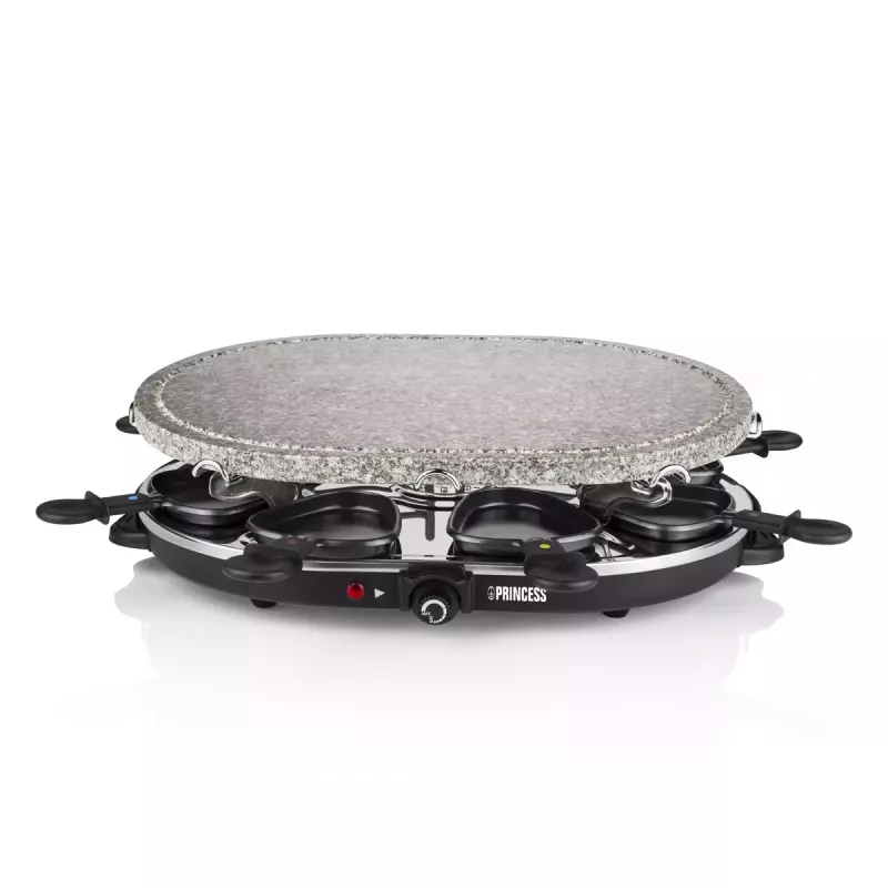 Princess 162720 Raclette 8 Owocowy Kamienny Grill Imprezowy 1200W 8 patelni