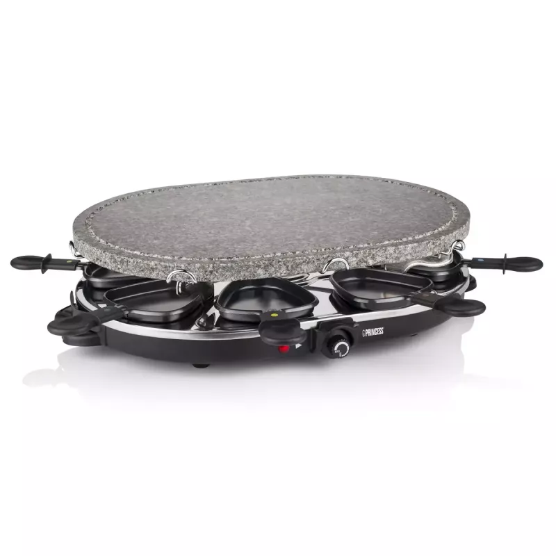 Princess 162720 Raclette 8 Owocowy Kamienny Grill Imprezowy 1200W 8 patelni