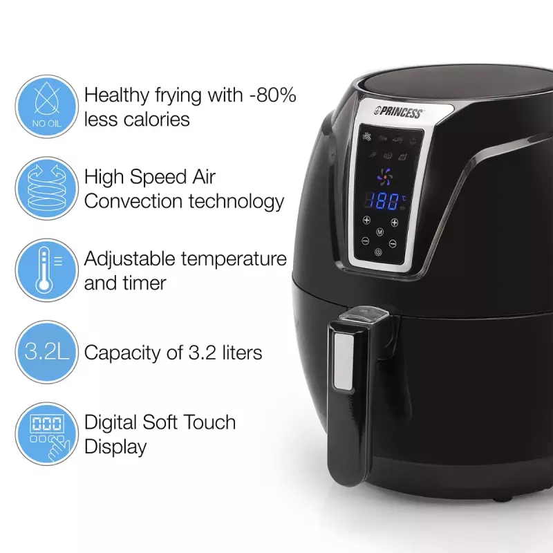 Princess 182021 Digital XL Air Fryer, 3,2 L