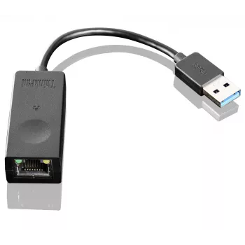 Lenovo adapter ThinkPad USB 3.0 Ethernet, pełnowymiarowe złącze RJ-45 ze wskaźnikami stanu (03X6840 / 4X90E51405)