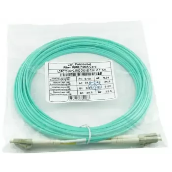 Światłowodowy kabel BlueOptics 050502T512000030M-BO 2x LC 2x SC LC/APC OM3 30 m Zielony