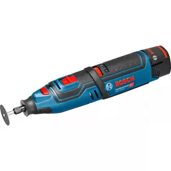 Bosch GRO 10.8 V-LI Professional bezprzewodowe narzędzie obrotowe, tuleja zaciskowa 3,2 mm, 2 akumulatory