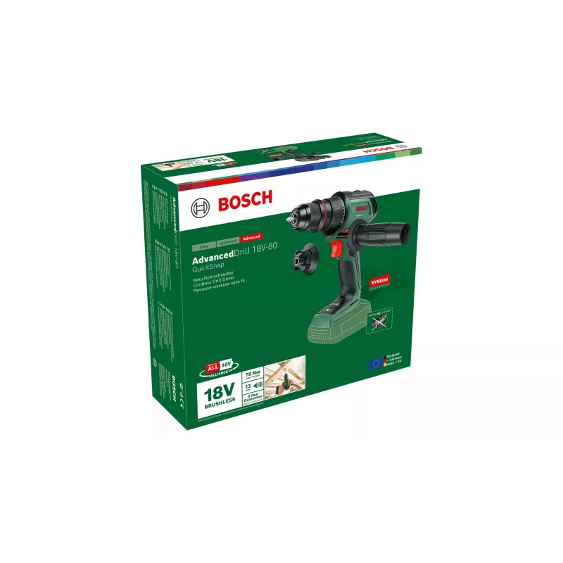 Bosch AdvancedDrill 18V-80 QuickSnap 1950 obr./min klucz 830 g czarny, zielony