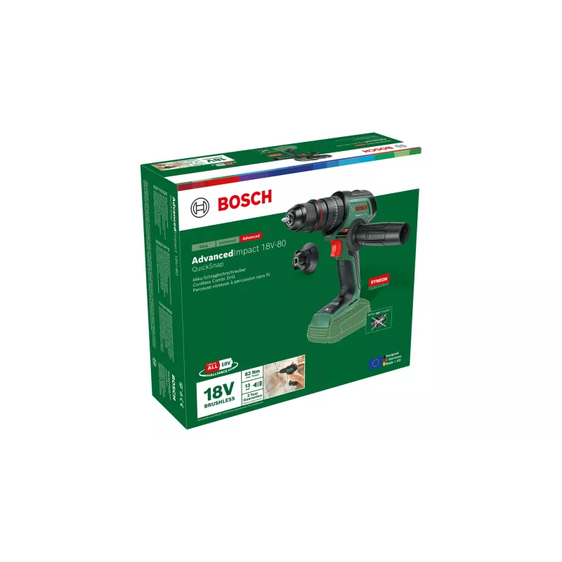 Bosch AdvancedImpact 18V-80 QuickSnap 1950 obr./min uchwyt beznarzędziowy 890 g czarny, zielony