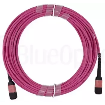 Kabel światłowodowy BlueOptics 106283-5401-BO MTP 4xLC OM4 1 m Różowy
