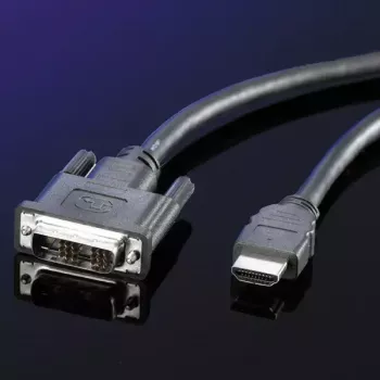 Kabel DVI ROLINE DVI (18+1) - HDMI M/M 10 m