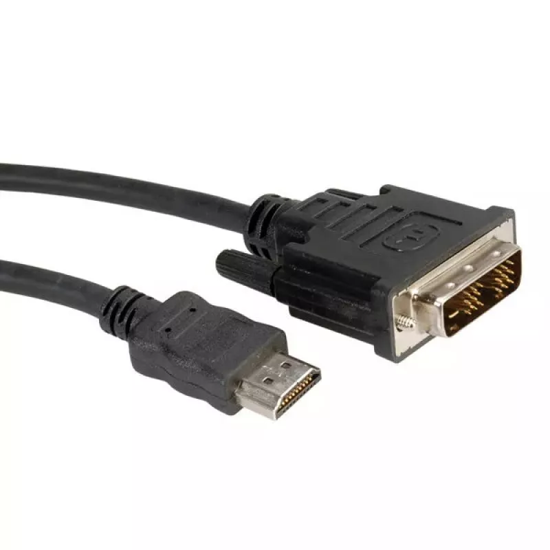 Kabel DVI ROLINE DVI (18+1) - HDMI M/M 10 m