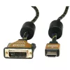 Adapter kabla wideo ROLINE 11.04.5895 10 m HDMI DVI Czarny Złoty