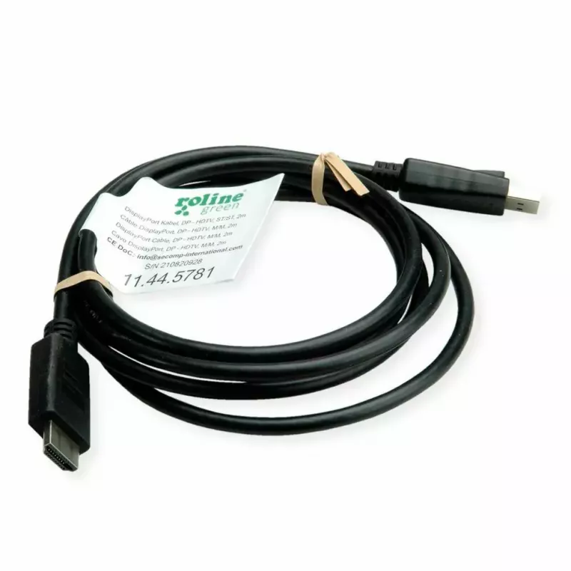 DisplayPort ROLINE 11.44.5782-10 HDTV Czarny