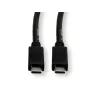 Kabel USB ROLINE zielony 11.44.9056 USB 3.2 Gen 2 1m USB C Czarny