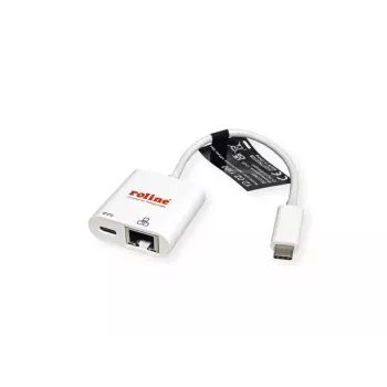 Zmieniacz płci kabla ROLINE 12.02.1100 USB 3.2 Gen 2 Typu C RJ-45 Biały