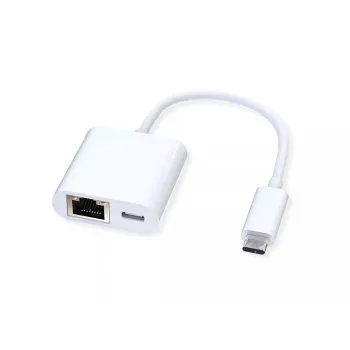 Zmieniacz płci kabla ROLINE 12.02.1100 USB 3.2 Gen 2 Typu C RJ-45 Biały