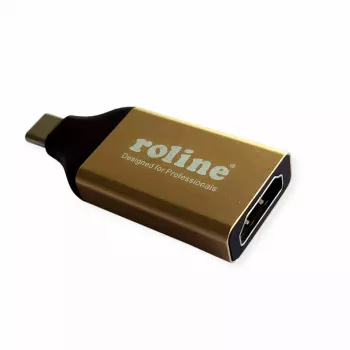 ROLINE 12.03.3231 adapter USB-C na HDMI, czarno-złoty