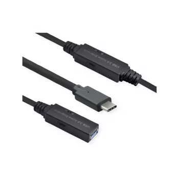 ROLINE Kabel USB 12.04.1066 USB 3.2 Gen 1 10 m USB C USB A Czarny