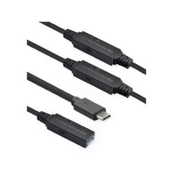 ROLINE USB kabel 12.04.1068 USB 3.2 Gen 1 20 m USB C USB A Czarny