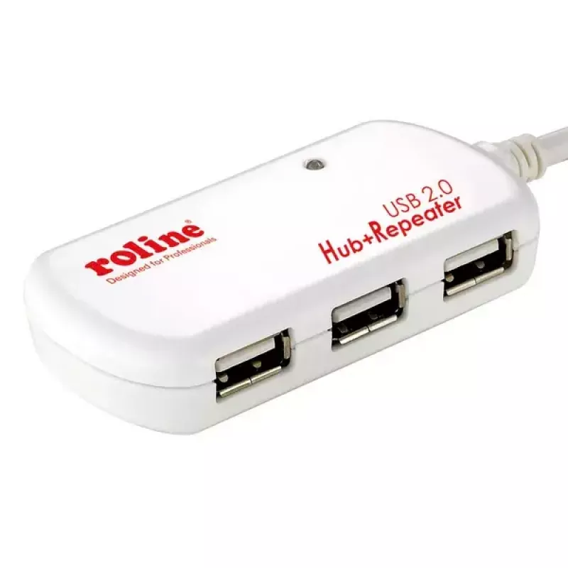 Koncentrator USB ROLINE 4 porty z repetitorem 12 m