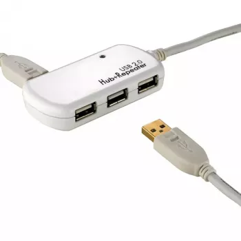 Koncentrator USB ROLINE 4 porty z repetitorem 12 m
