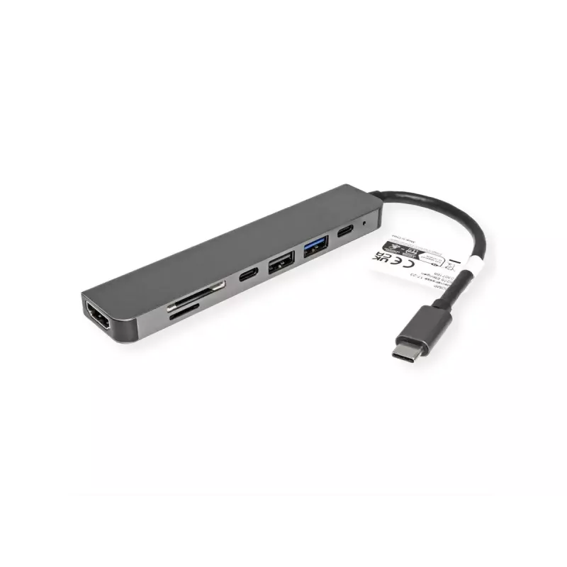 Stacja dokująca do laptopa VALUE 12.99.1136 Przewodowa USB 3.2 Gen 2 Type-C Czarno-szara