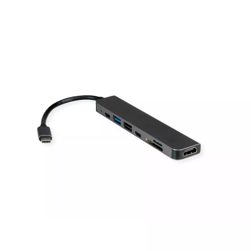 Stacja dokująca do laptopa VALUE 12.99.1136 Przewodowa USB 3.2 Gen 2 Type-C Czarno-szara