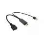 Adapter kabla wideo VALUE 12.99.3146 0,3 m HDMI Typ A DisplayPort Czarny