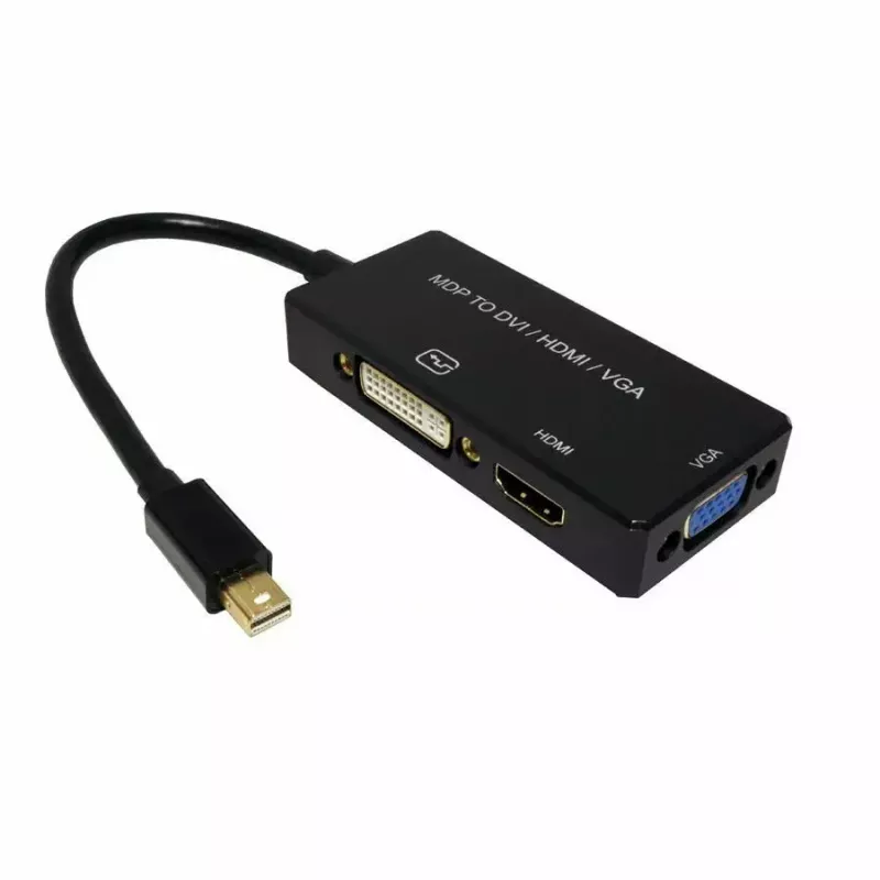 Adapter kabla wideo VALUE 12.99.3154 Mini DisplayPort HDMI VGA 0,1 m Czarny