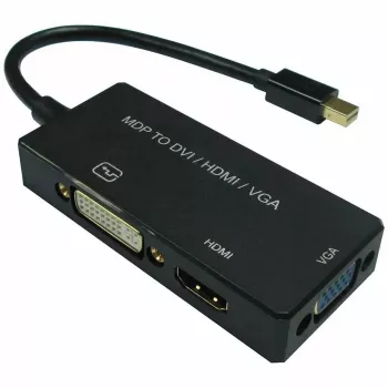 Adapter kabla wideo VALUE 12.99.3154 Mini DisplayPort HDMI VGA 0,1 m Czarny