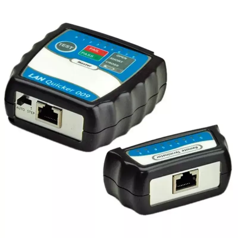 Tester kabli VALUE Quicker kabel Tester model 13.99.3001 — sprawdzanie ciągłości i połączeń kabli sieciowych